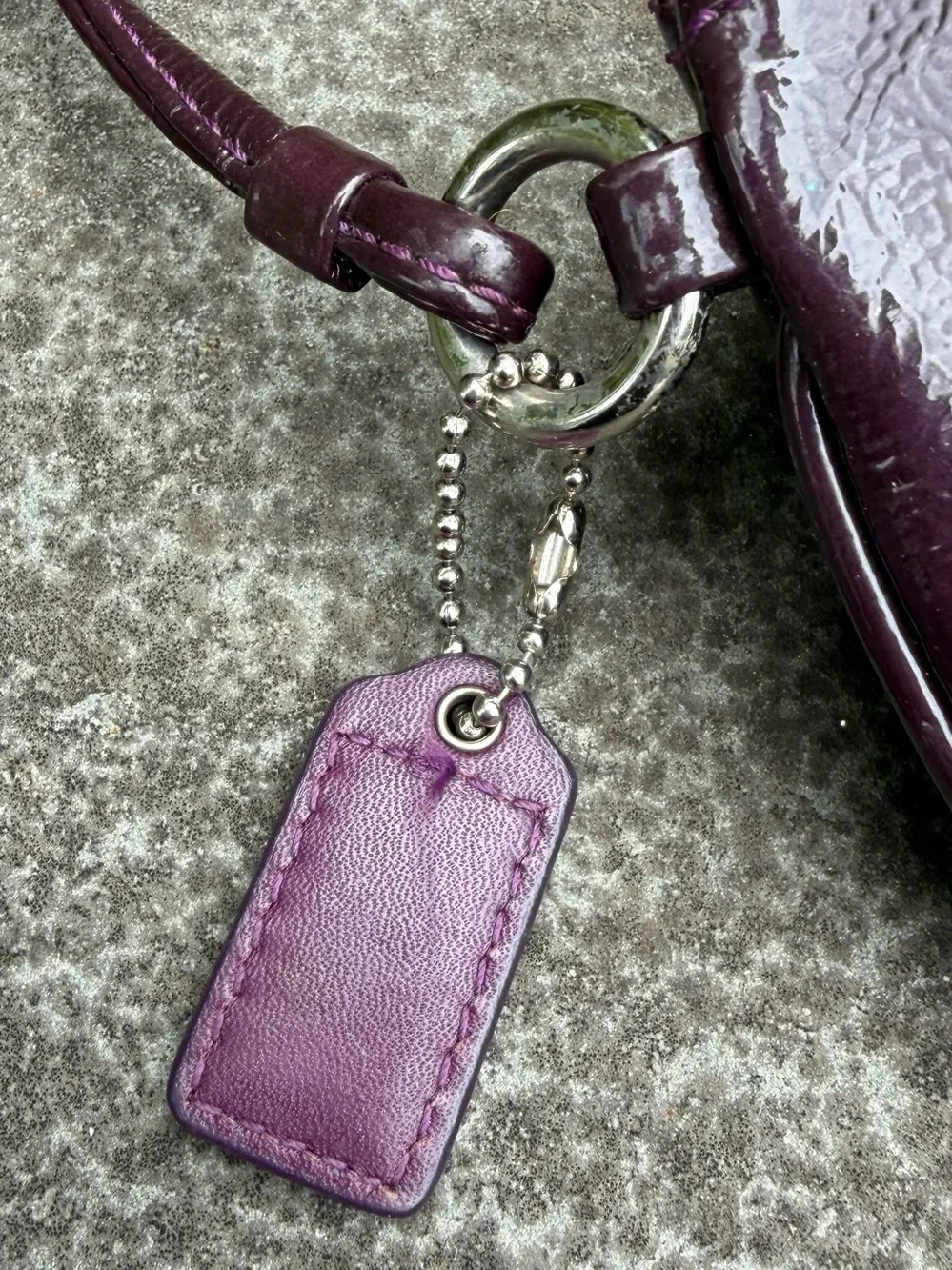 Coach Plum Purple Patent Leather Wristlet